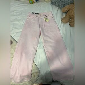 Brand new pink levi straight jeans